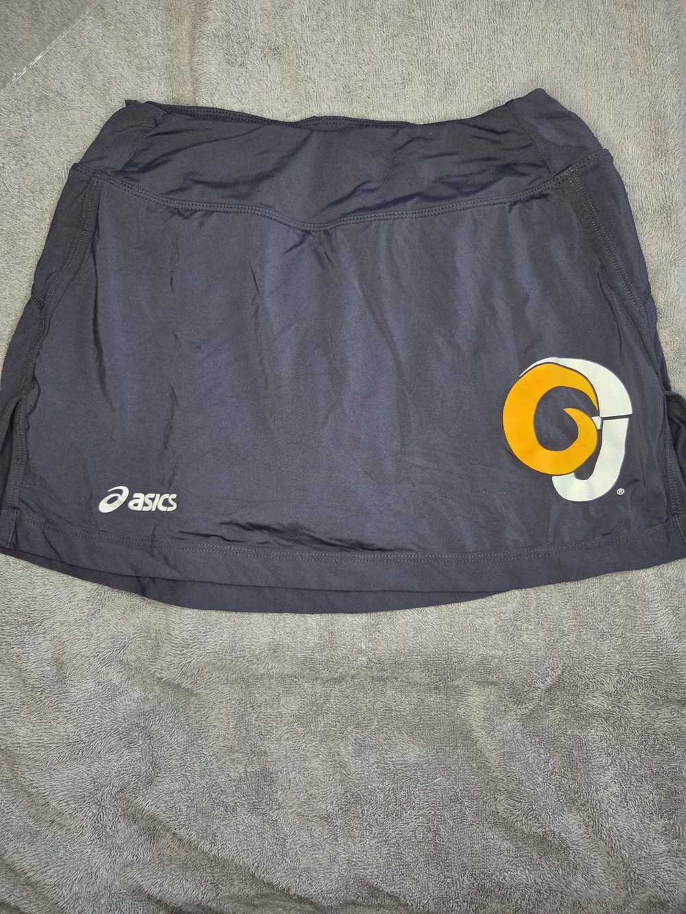 ASICS Black Mini Skirt with Yellow & White ASU